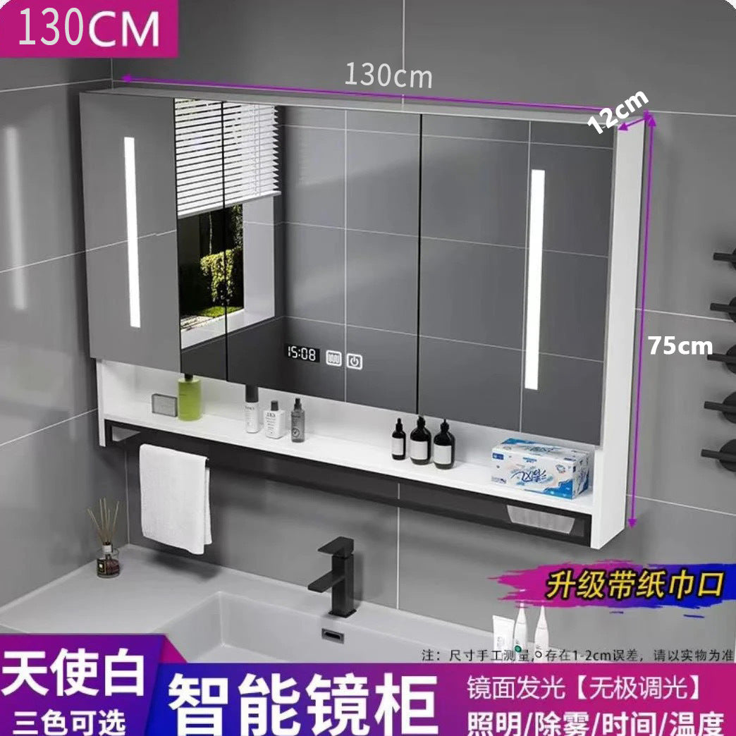 [Consultation and installation] Smart bathroom mirror cabinet is separately wall-mounted with lamp defogging bathroom dressing mirror is simple