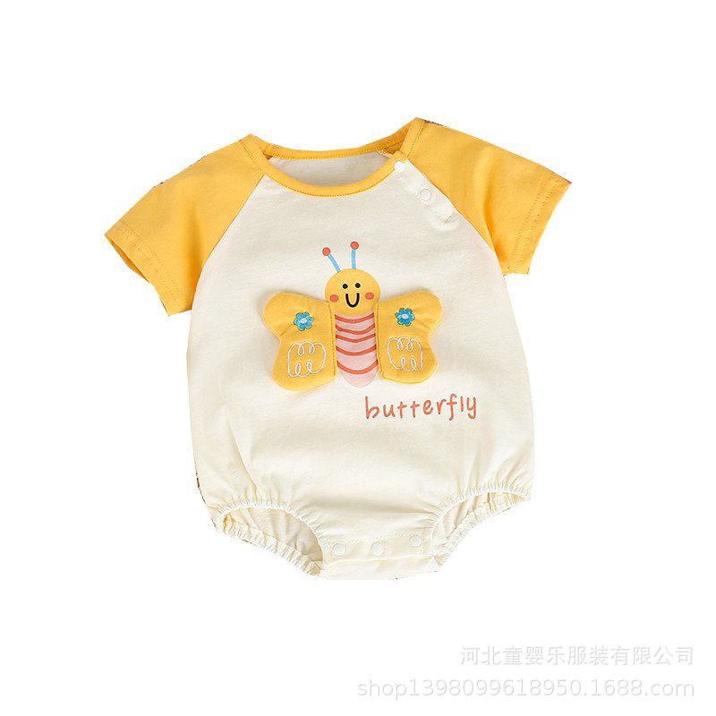 Newborn baby summer rompers - adorable onesies for boys & girls, perfect for full month & 100-day celebrations. lightweight summer clothes for crawling babies