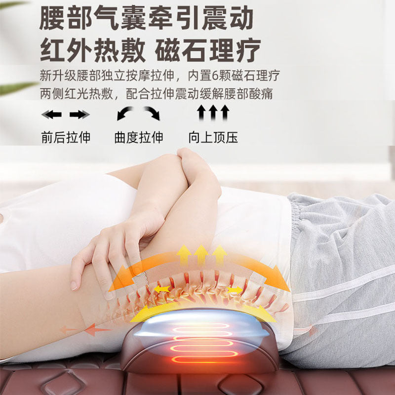 Massage mattress topper, home use neck vibration massager, electric shoulder, neck, and back cushion for neck and lumbar support