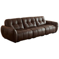 Italian accessible luxury olympia longjiang sofa brown first layer cowhide sofa large flat floor living room genuine leather sofa