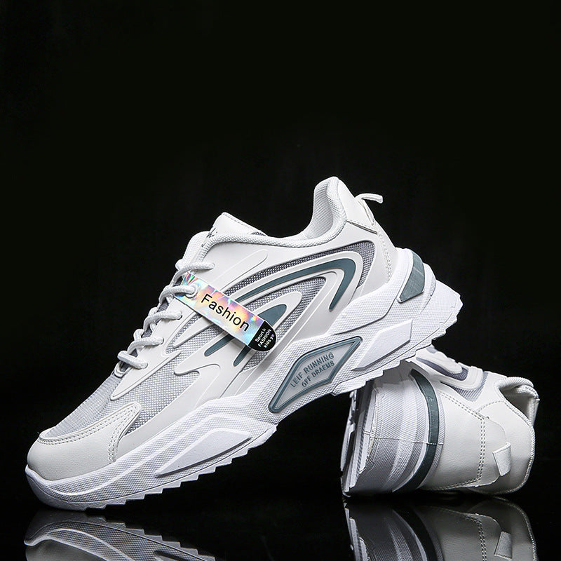 Men's spring 2026 new trendy brand athletic casual mesh running shoes - men's height increasing dad shoes - versatile streetwear sneakers