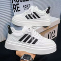 Men's shoes 2025 new winter breathable casual skate shoes versatile thick-soled shoes men's sports student white trendy sneakers