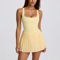 nude feeling with chest pad dress pleated skirt breathable quick-drying sports running bottom fashion tape tennis skirt for women
