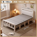 Four-fold foldable bed single bedfor homesimple office lunch break double rental house adult iron bed