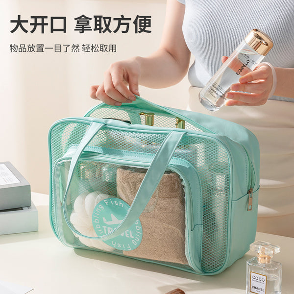 Cosmetic bag Large capacity wet and dry separation Waterproof beach bag Fitness swimming bath bag Cosmetics storage toilet bag