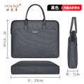 Large capacity zippered business briefcase - waterproof, stylish laptop bag, document organizer for meetings & conferences - custom logo available