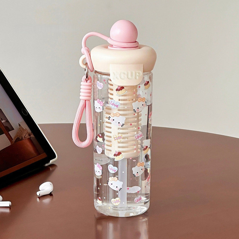Sippy cup ice cup teapot summer large capacity water cup female high temperature resistant high appearance plastic cup cup with suction