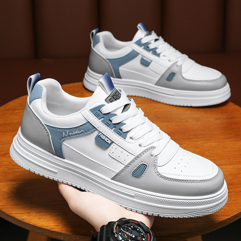 Spring men's breathable new shoes trendy versatile chunky sole white sneakers athletic casual skate shoes men's fashion shoes