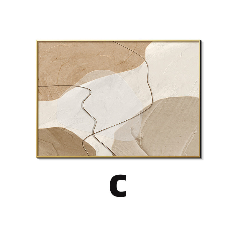 Cream wind meter box decorative painting Morandi mural minimalist abstract art high sense blocking distribution box hanging painting