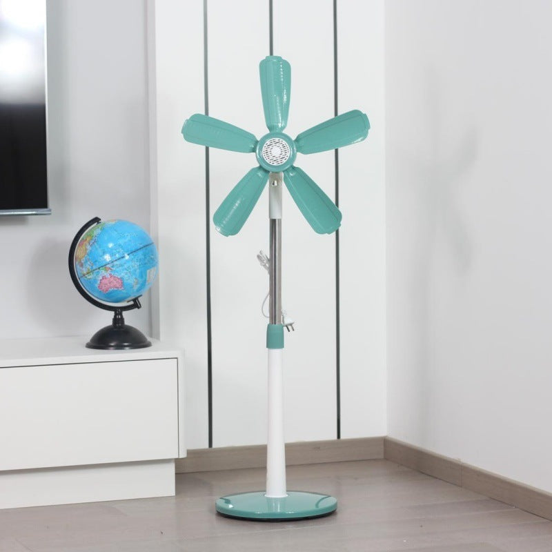 Small vertical floor fan, living room, dormitory, office without mesh cover, mini electric fan, household strong wind
