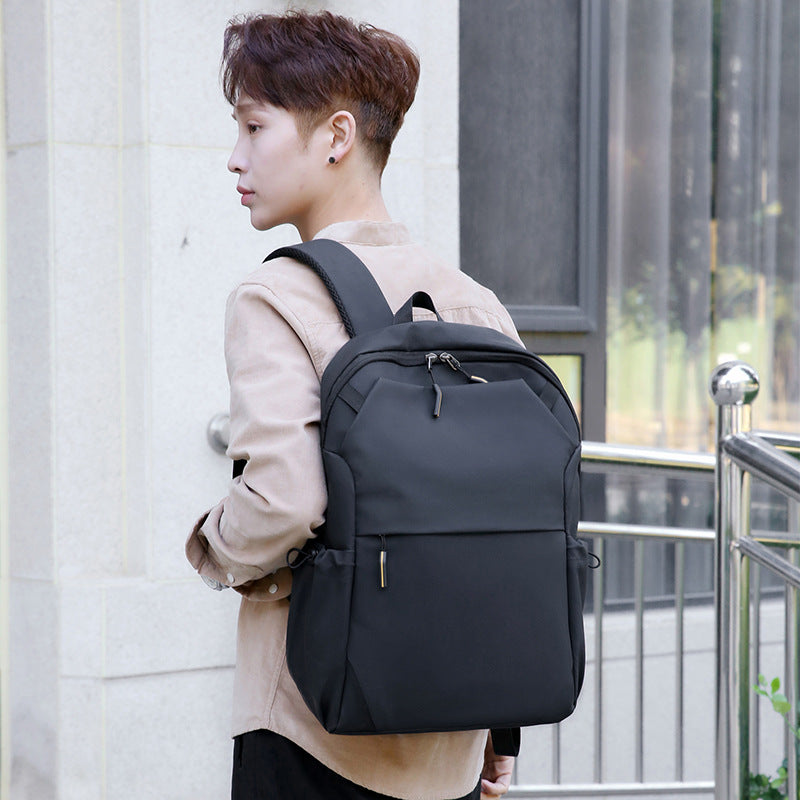 New l Korean version student backpack nylon fabric backpack computer bag Korean version Japanese and Korean male and female couples splicing bag