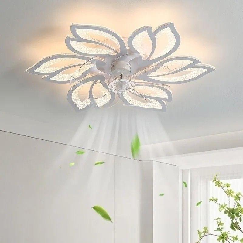 Bedroom fan light casualnew arrival smart voice bedroom light ceiling lamp with fan restaurant fan light zhongshan