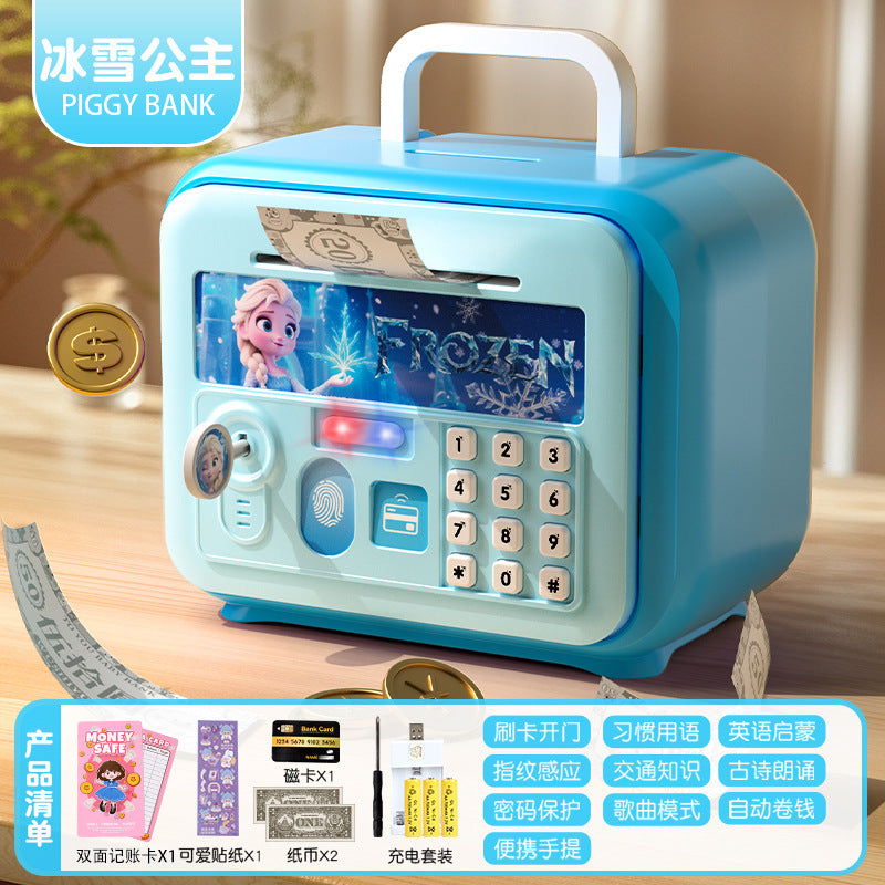Nezha kids boys and girls piggy bank safe cabinet key password box savings coin storage storage
