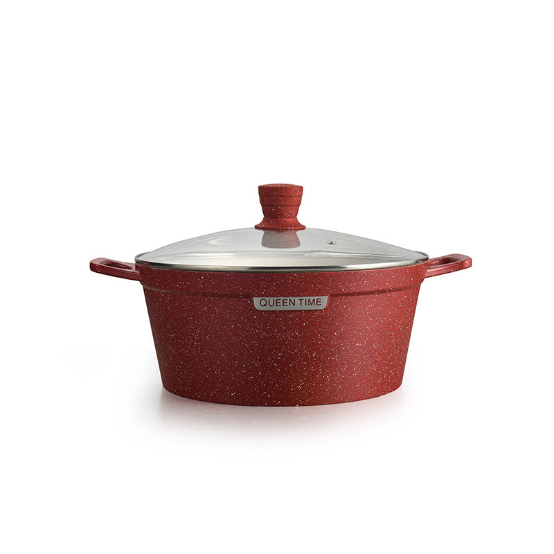 Custom oem european and american style die-cast aluminum cookware set - deep design, 10-piece kitchen utensil set, includes stockpots, saucepans, and non-stick pans