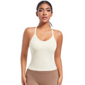 New arrival cross-border double-sided nylon pure color beautiful back cross sports intimates running fitness yoga wear vest tops women