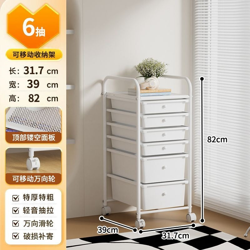 Multi-tiered storage cabinet with drawers - versatile organizer for home, space-saving, black