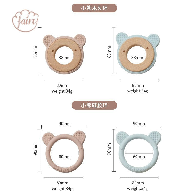 Food Grade Silicone Bite Le Toothpaste Lollipop Cactus Hand Grip Ring Toothpaste Infant Toothpaste Grinding Stick