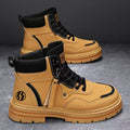 Boots men's spring 2025new arrivalabrasion resistant men's shoes workwear boots men's british style casual shoes rhubarb boots trendy shoes