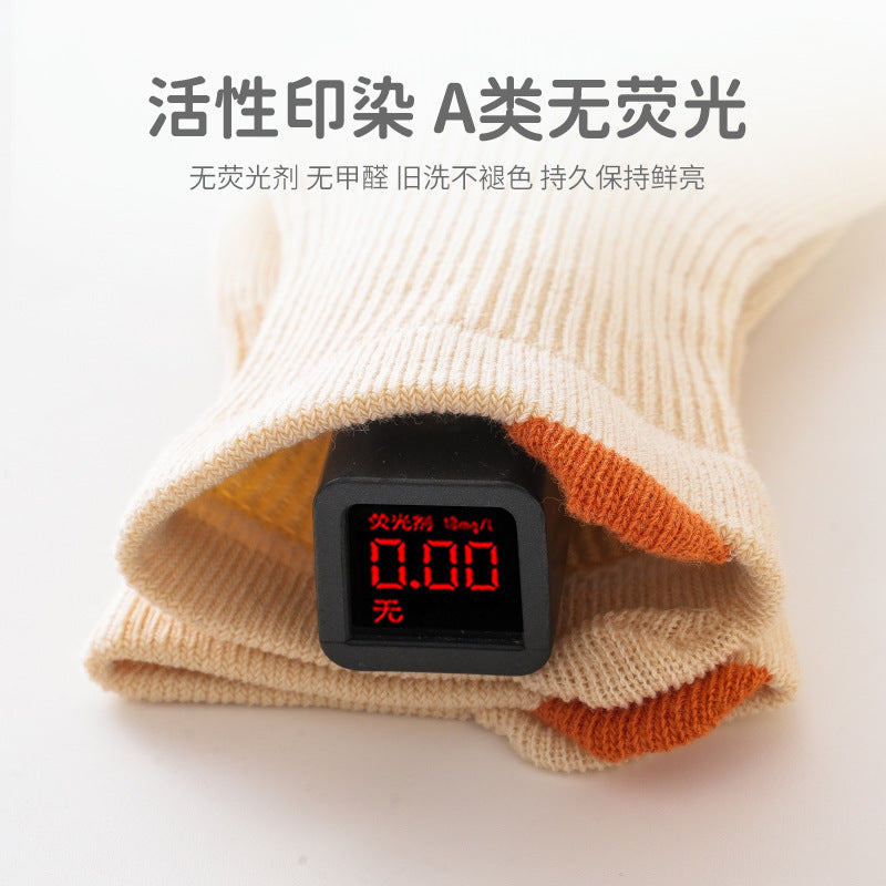 Babylon class a socks combed cotton breathable boneless baby knee socks socks candy color ear lifting newborn socks