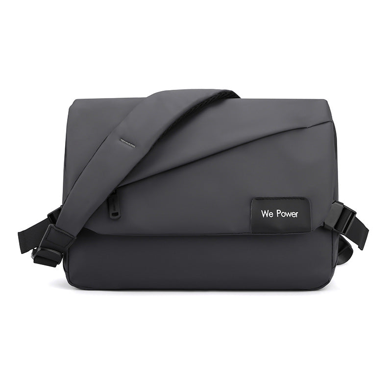 New men's simple messenger bag fashionable shoulder men's bag large capacity anti-splashing messenger bag business briefcase