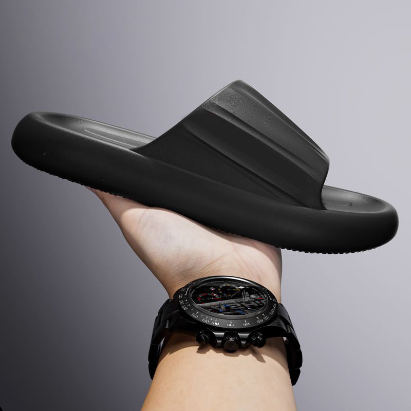 Women's "cloud slides" sandals - 2025 summer indoor home lightweight wear-resistant bathroom bath couple's outdoor slippers