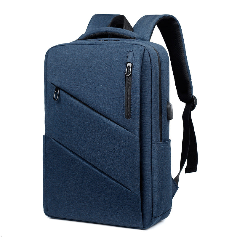 Cross-border logo customized men's backpack, fashionable and simple commuting 15.6-inch computer bag, anti-splashing casual backpack