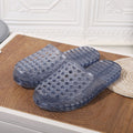 2024 summer new women's closed-toe transparent jelly flat sandals - bathroom non-slip indoor slippers, outdoor beach shoes