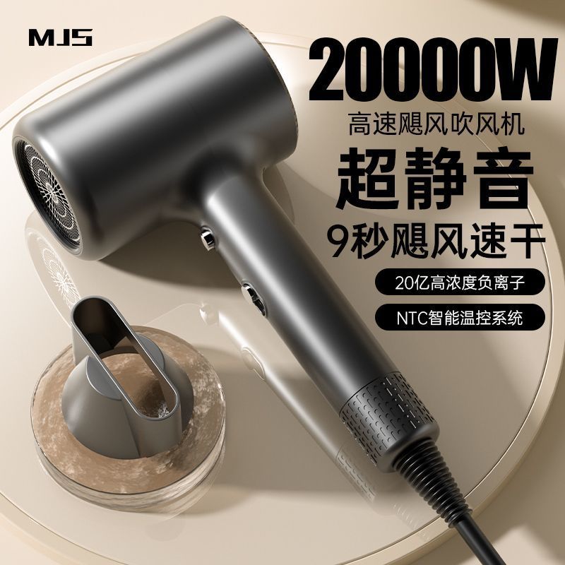 Hair dryer - high power, high velocity, blue light negative ion, hot & cold, salon-grade, quiet, hair care, powerful airflow - for home use