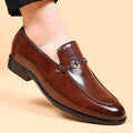 2025plus sizemale leather shoes men's new business formal casual shoes men's british k-style pointed toe plus size shoes