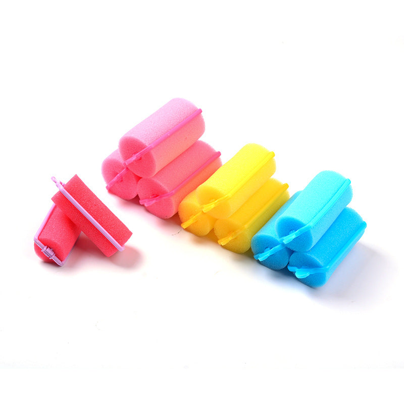 Cross-border hot-selling inner buckle sponge foam curling iron, lazy bangs curling hair artifact, fluffy sponge hair curl