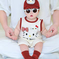 Summer lightweight full month bodysuit baby clothes cute boy baby hundred days sleeveless summer outing crawling suit trendy