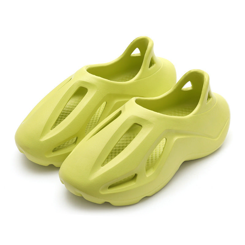 外贸男士洞洞鞋夏季2025新款踩屎感情侣款沙滩鞋EVA软底包头凉鞋