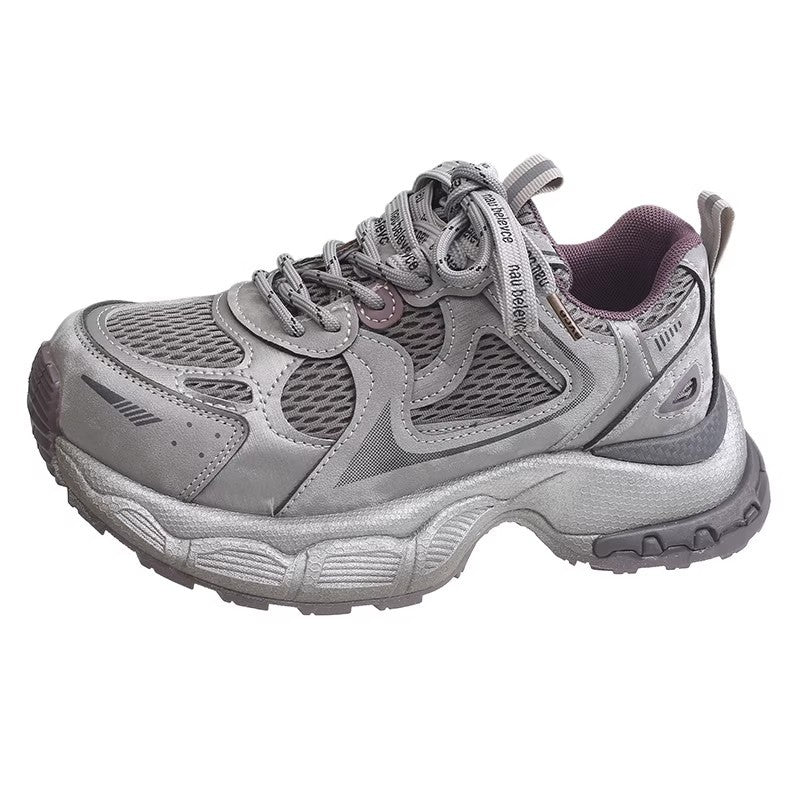 Thick sole heightened dad shoes women's 2026new arrivalspring sports casual shoes best selling petites mesh women's shoes