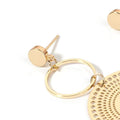 European and american cross-border influencer style hollow geometric circle earrings, european and american style bohemian round earrings