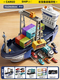 Extra-large ship kids toy set - deluxe cruise liner transporter with container cars - new cross-border product