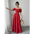 Aliexpress 1688 independent station in stock elegance backless bows waist women's dress
