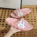 Cute rabbit slippers women's summer stomping on shit soft thick sole girl heart non-slip home bath student dormitory sandals women