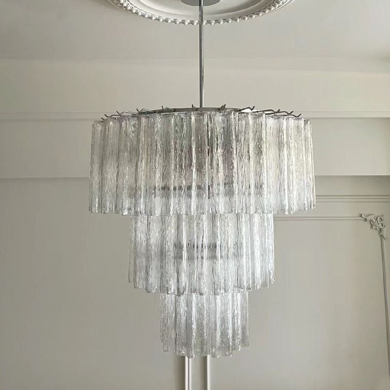 French light luxury crystal staircase light premium dining room bedroom villa lighting 2025 new living room chandelier