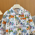 Kids' shirts: new  styles for boys - stylish cotton cartoon shirts for spring and autumn. casual turn-down collar cardigans for toddlers and young children