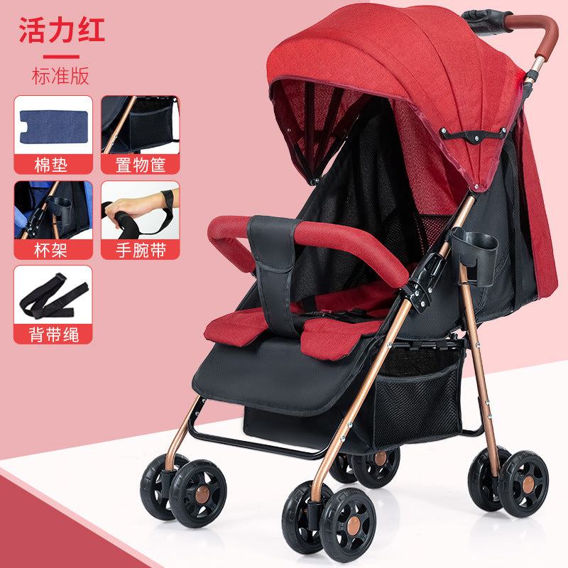 Baby stroller - convertible, reclining, foldable, lightweight - perfect for outings