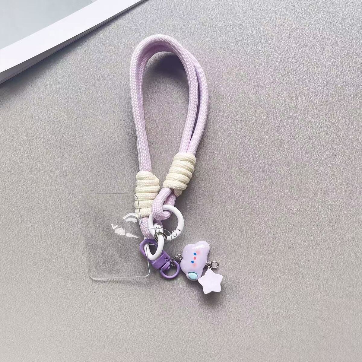 ins speechless clouds stars mobile phone case lanyard wristband short mobile phone camera lanyard pendant keychain universal