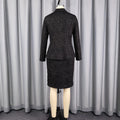 Professional commute suit dress set - stylish, figure-flattering, high-end jacquard fabric two-piece set
