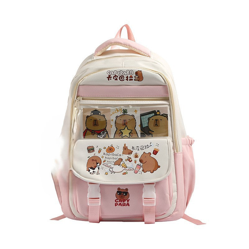 Manufacturer casual schoolbag male and female primary school students 6th grade junior high school students cartoon cute new Internet celebrity backpack backpack