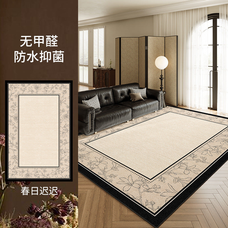 Carpet living room french medieval style no-wash and wipeable classy quiet luxury bedroom carpet floor mat large area full coverage for home