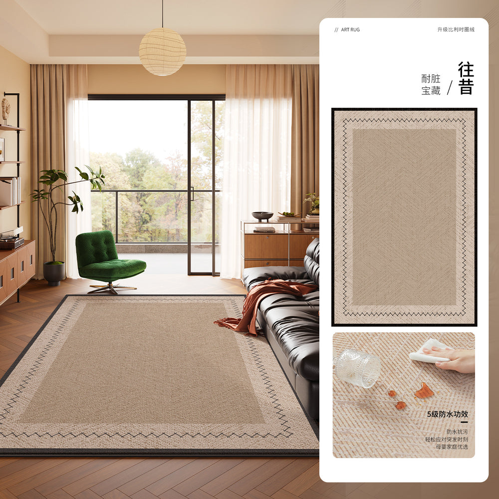 Carpet living room medieval style classysense retro no-wash wipeable waterproof anti-fouling sofa coffee table floor mat stain-resistant carpet