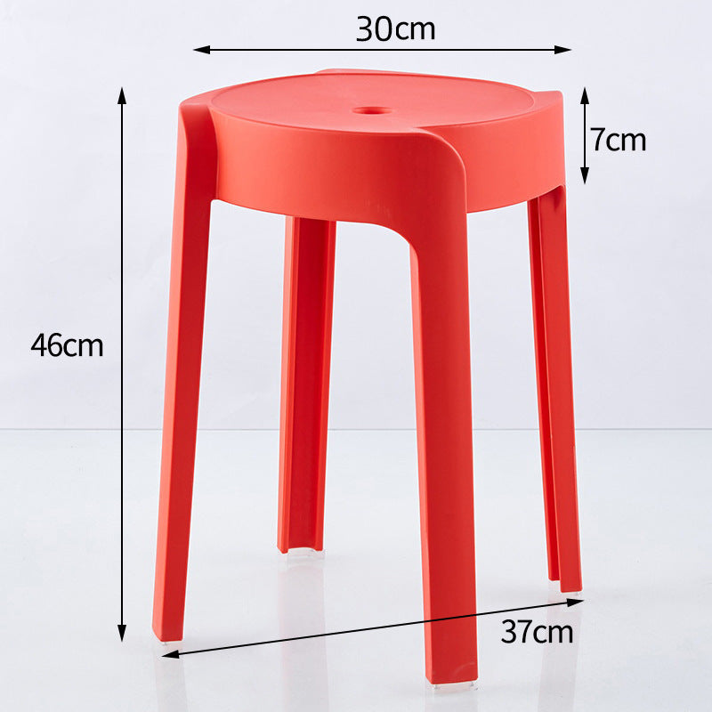 Thickened plastic stool for home strong and durable extra thick stackable casual modern windmill stool spare bench chair