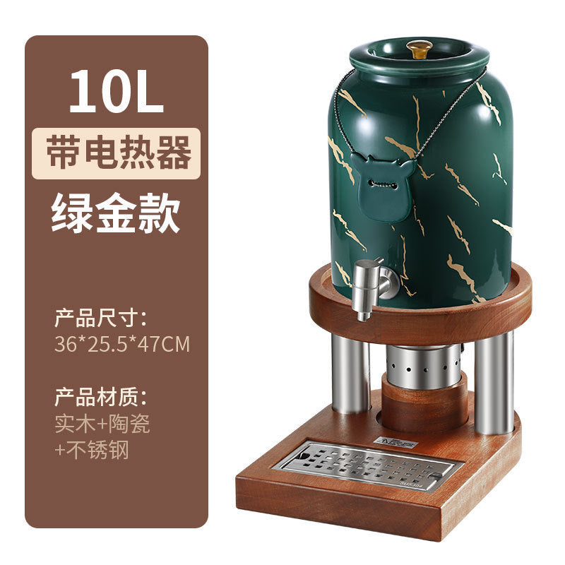 Milk tripod, hotel restaurant Ceramic milk tripod Shabili base Heating stainless steel hot and cold tripod, juice tripod