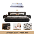 Puff bed + velvet latex mattress combination