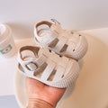 Korean style trendy summer new baby first walker shoes soft sole sandals simple breathable closed-toe sandals for boys and girls 1-3 years old