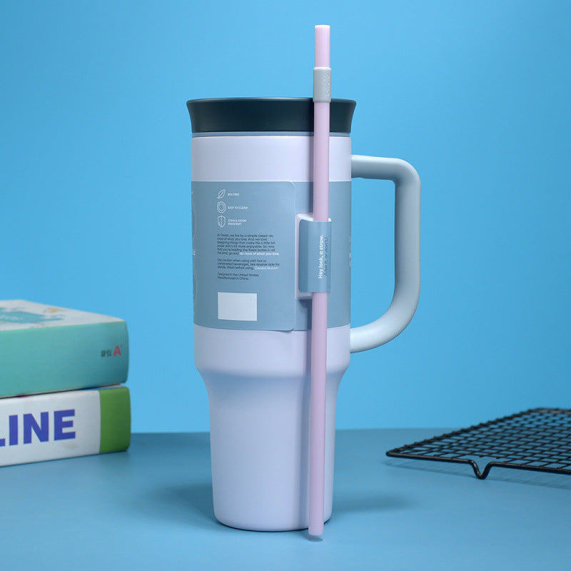 Owala double-walled vacuum insulated tumbler 40oz car cup with straw, temperature display, and car mount – perfect for business gifts